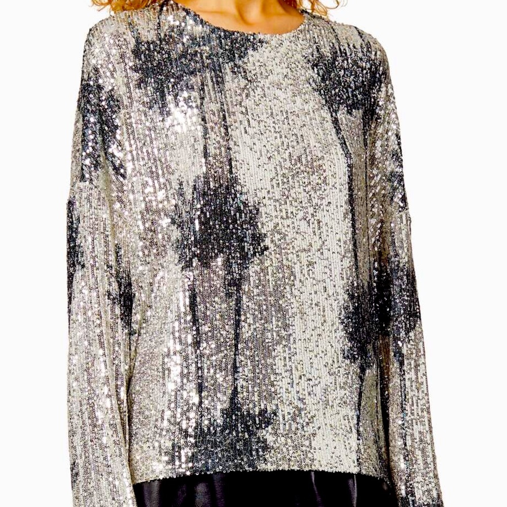 ITMFL Sequin Palm Tree Top M